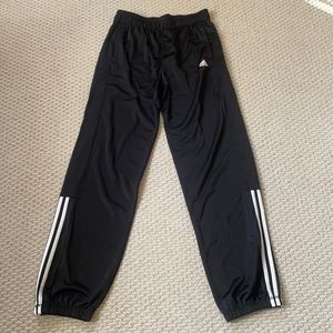 BOYS BLACK ADIDAS SPORT ESSENTIALS TRACKSUIT PANTS